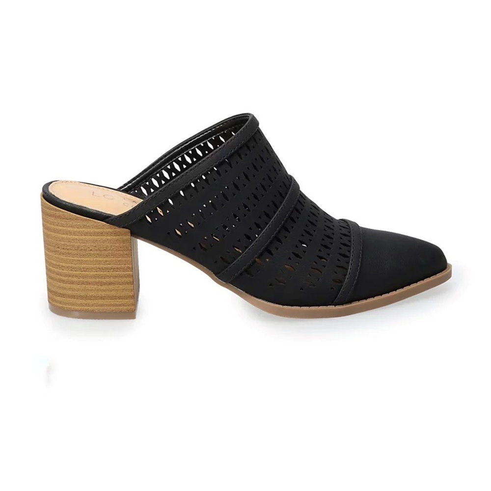 Lauren Conrad| Gray Poderosa women’s high heels mules NWT Size 6 - Picture 2 of 6